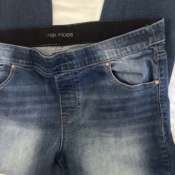Maurices Jeans Medium Dark Wash Crop Jegging Stretch Women’s 16 Comfort Waist - Picture 2 of 8